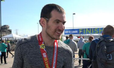 St. Louis runner Jim Wahl completed his first marathon on April 3.