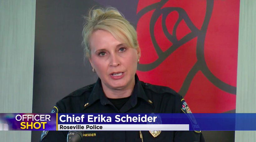 <i>WCCO</i><br/>Erika Scheider is Roseville Police Chief.