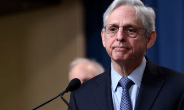 US Attorney General Merrick Garland speaks during a news conference at the Justice Department on April 6 in Washington