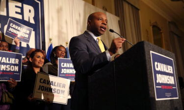 Cavalier Johnson gives a victory speech after being elected Milwaukee mayor on April 5.