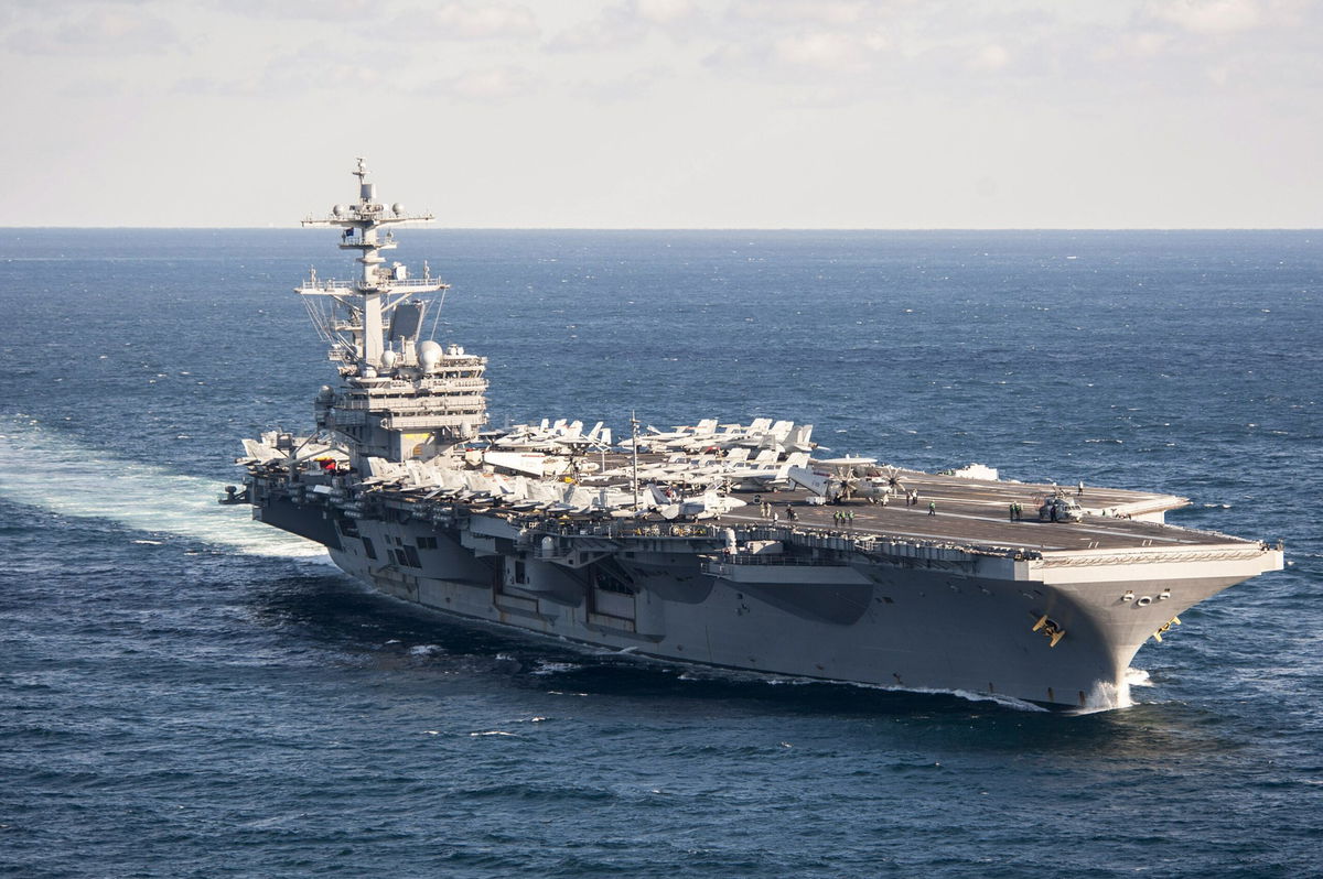 <i>USS George H.W. Bush/Handout/Anadolu Agency/Getty Images</i><br/>Three sailors from the USS George Washington aircraft carrier were found dead in less than one week. The USS George Washington is seen during its mission in the eastern Mediterranean Sea on February 5