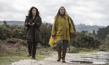 Sandra Oh (L) and Jodie Comer in the "Killing Eve" series finale.