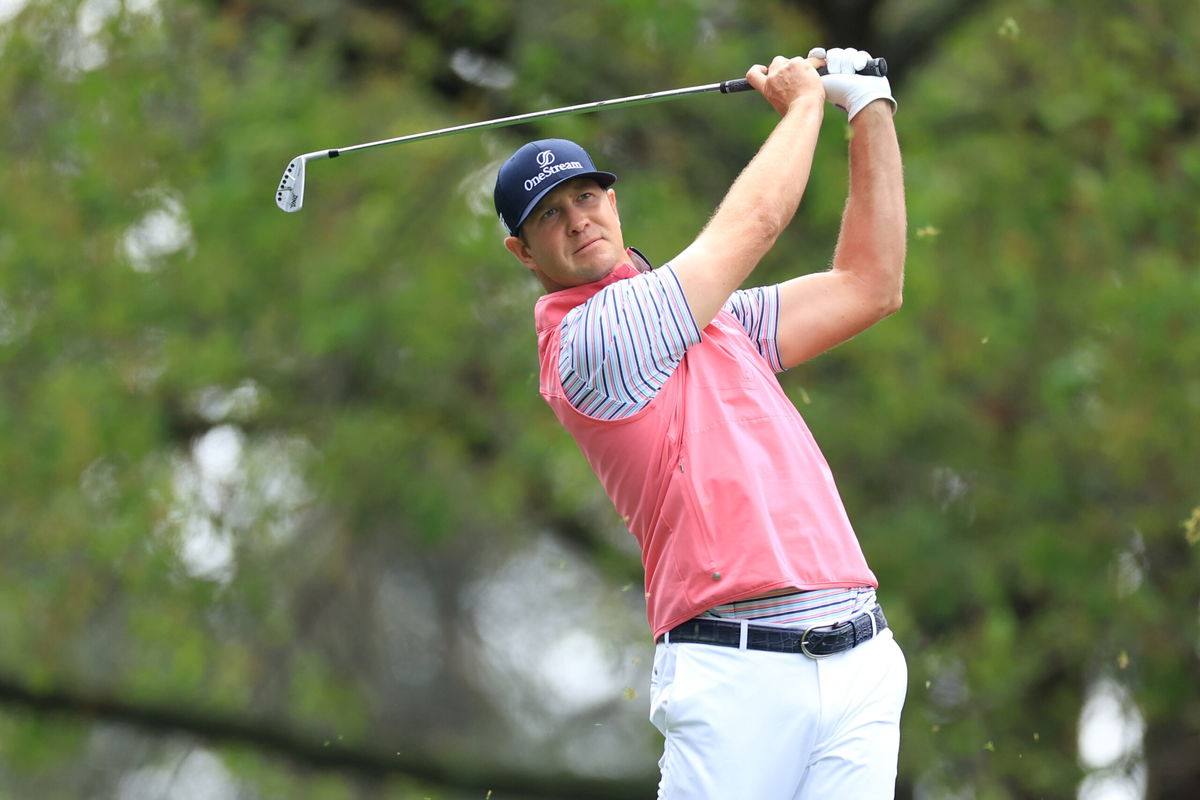 <i>David Cannon/Getty Images North America/Getty Images</i><br/>Hudson Swafford plays his shot from the fourth tee during the first round of the Masters at Augusta National Golf Club on April 7.