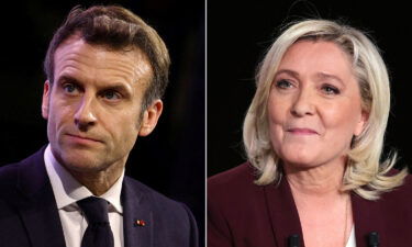 French presidential candidates Emmanuel Macron and Marine Le Pen.