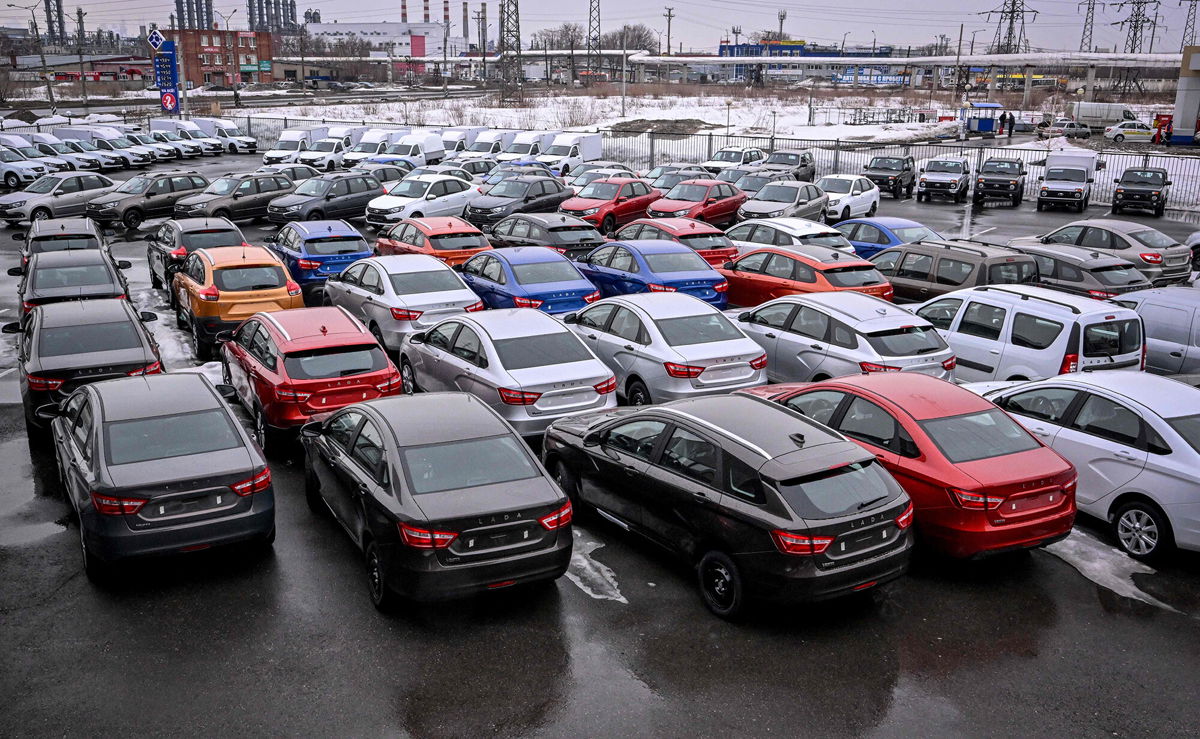 <i>Yuri Kadobnov/AFP/Getty Images</i><br/>Auto sales in Russia plummeted by almost two-thirds in March