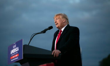 Former President Donald Trump will be fined thousands of dollars beginning Tuesday for failing to comply with a subpoena from the New York attorney general. Trump is shown here at a rally at The Farm at 95 on April 9