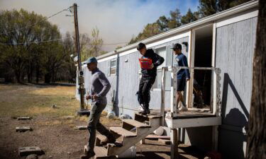 A family evacuated as the McBride Fire got closer to their property in Ruidoso