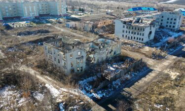 The rubble of a Sloviansk building
