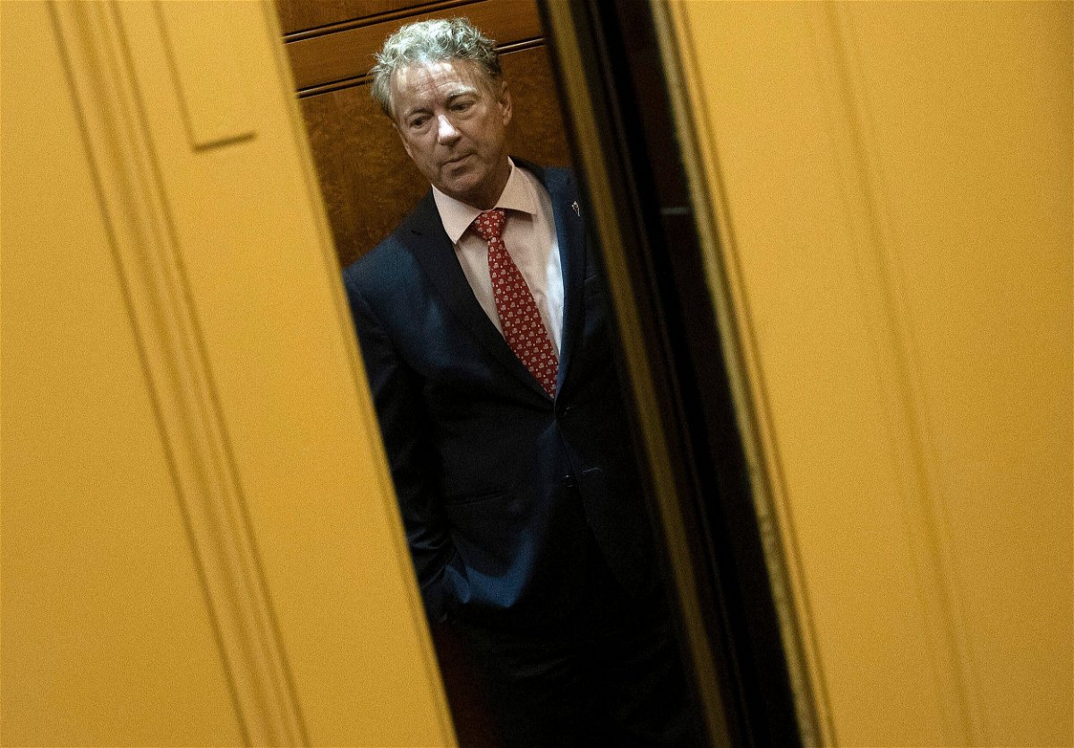 <i>Win McNamee/Getty Images</i><br/>Secretary of State Antony Blinken forcefully pushed back Tuesday when Republican Sen. Rand Paul of Kentucky pointed out that Ukraine and Georgia were once part of the Soviet Union as Paul appeared to raise Moscow's alleged rationale about the Russian invasion of Ukraine. Paul is shown here in an elevator at the US Capitol in March 2020 in Washington