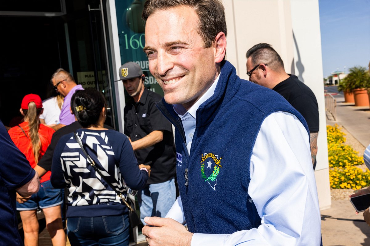 <i>Roger Kisby/Redux for CNN</i><br/>Adam Laxalt arrives for a campaign event with Ron DeSantis at Stoney's Rockin' Country in Las Vegas on April 27