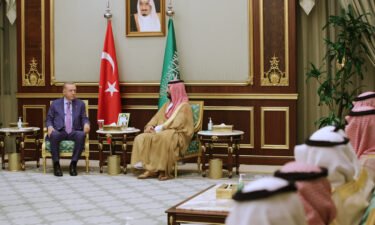 Turkish President Erdogan meets Saudi Crown Prince Mohammed bin Salman in Jeddah.