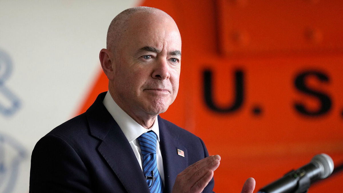 <i>Rebecca Blackwell/AP/FILE</i><br/>Homeland Security Secretary Alejandro Mayorkas told CNN on Tuesday his department is preparing for a potential increase in migrants. Mayorkas is shown here at Coast Guard Air Station Miami