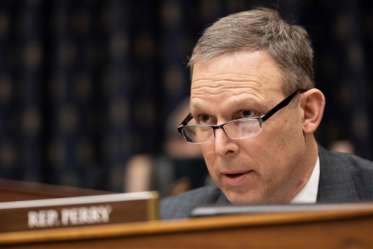 <i>Ting Shen/Pool/Getty Images</i><br/>Rep. Scott Perry speaks as Secretary of State Antony Blinken testifies before the House Committee On Foreign Affairs