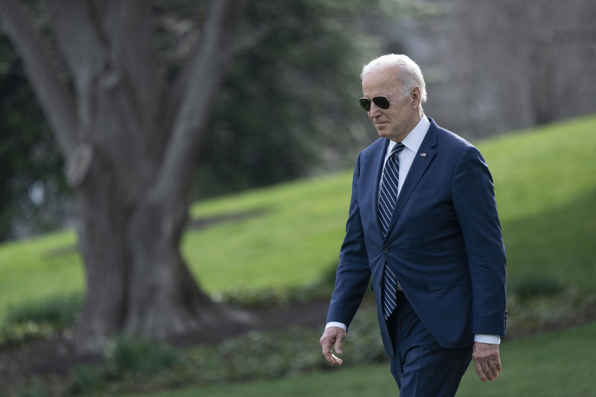 <i>Chris Kleponis/CNP/Bloomberg/Getty Images</i><br/>Joe Biden has canceled more student loan debt than any other President. Biden is shown here on the South Lawn of the White House before boarding Marine One in Washington