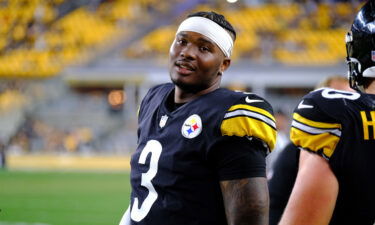 Dwayne Haskins is seen during a Pittsburgh Steelers preseason home game against Detroit in August. Haskins has died