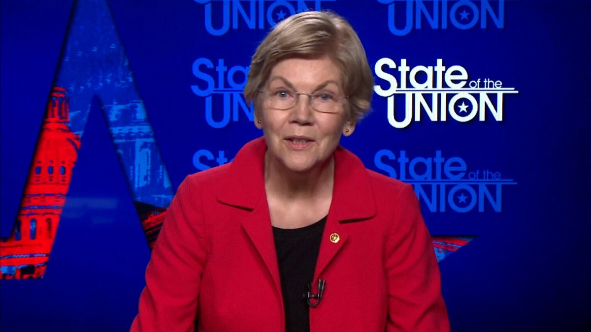 <i>CNN</i><br/>Sen. Elizabeth Warren speaks with CNN Sunday morning April 24