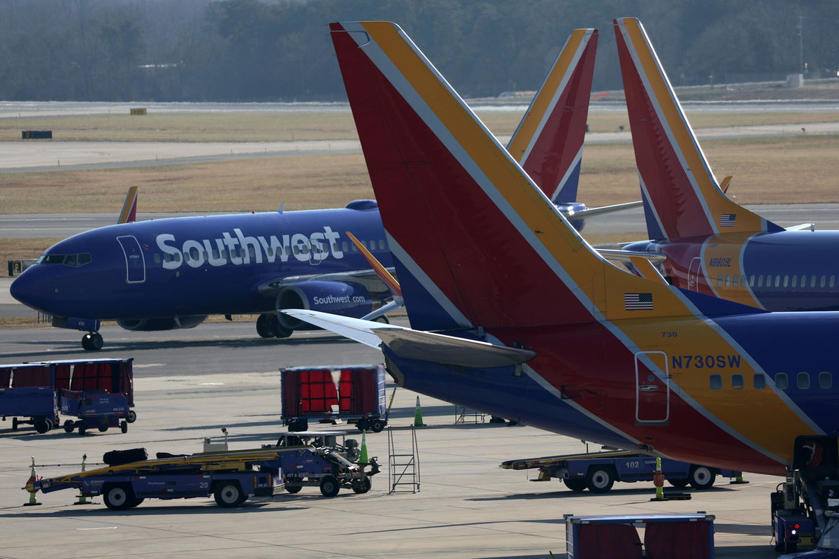 <i>Alex Wong/Getty Images</i><br/>Southwest Airlines posted a first-quarter loss