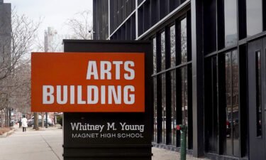 The Whitney Young Magnet High School in Chicago is seen on March 14.
