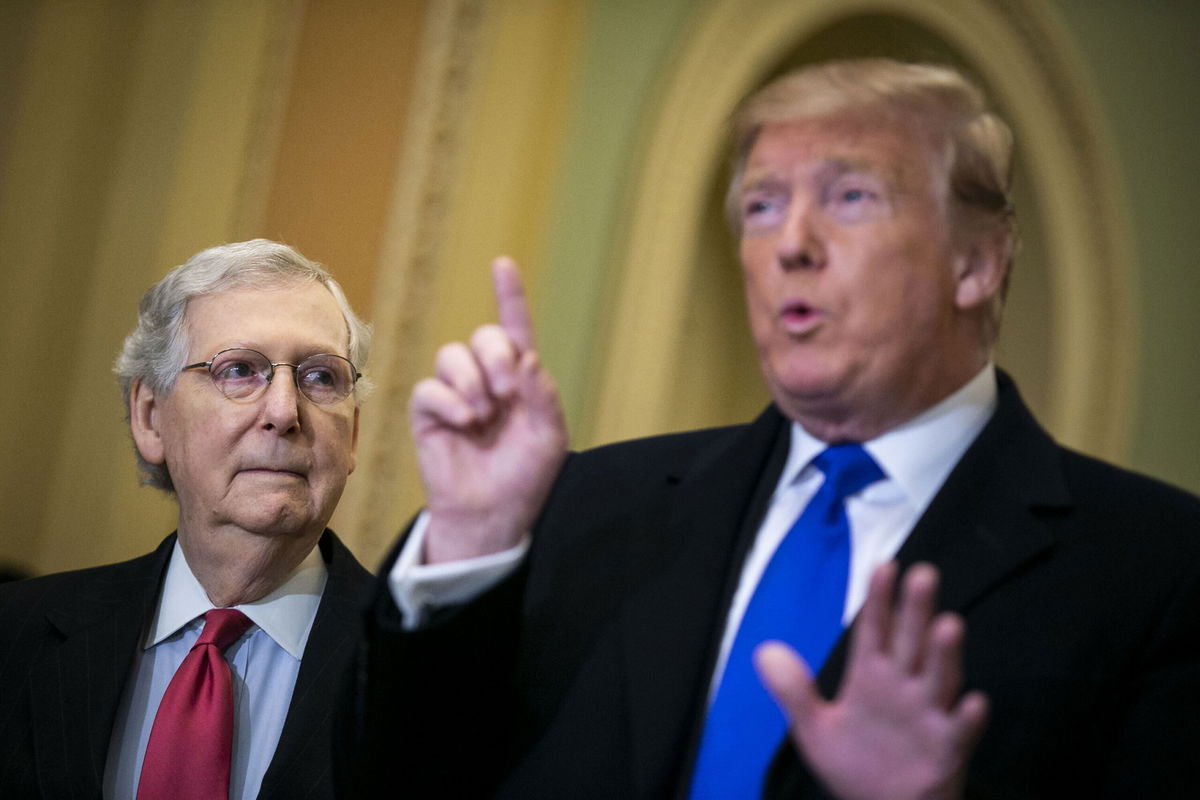 <i>Al Drago/Bloomberg/Getty Images</i><br/>A new book details tension with then-Senate Majority Leader Mitch McConnell over Donald Trump's bid to reverse Joe Biden's electoral win.