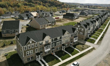 Mortgage rates just hit a 12-year high. In this image taken with a drone