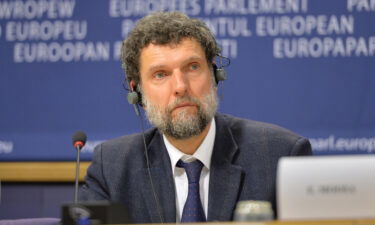 Turkish philanthropist Osman Kavala is seen at a news conference in Belgium in December 2014.