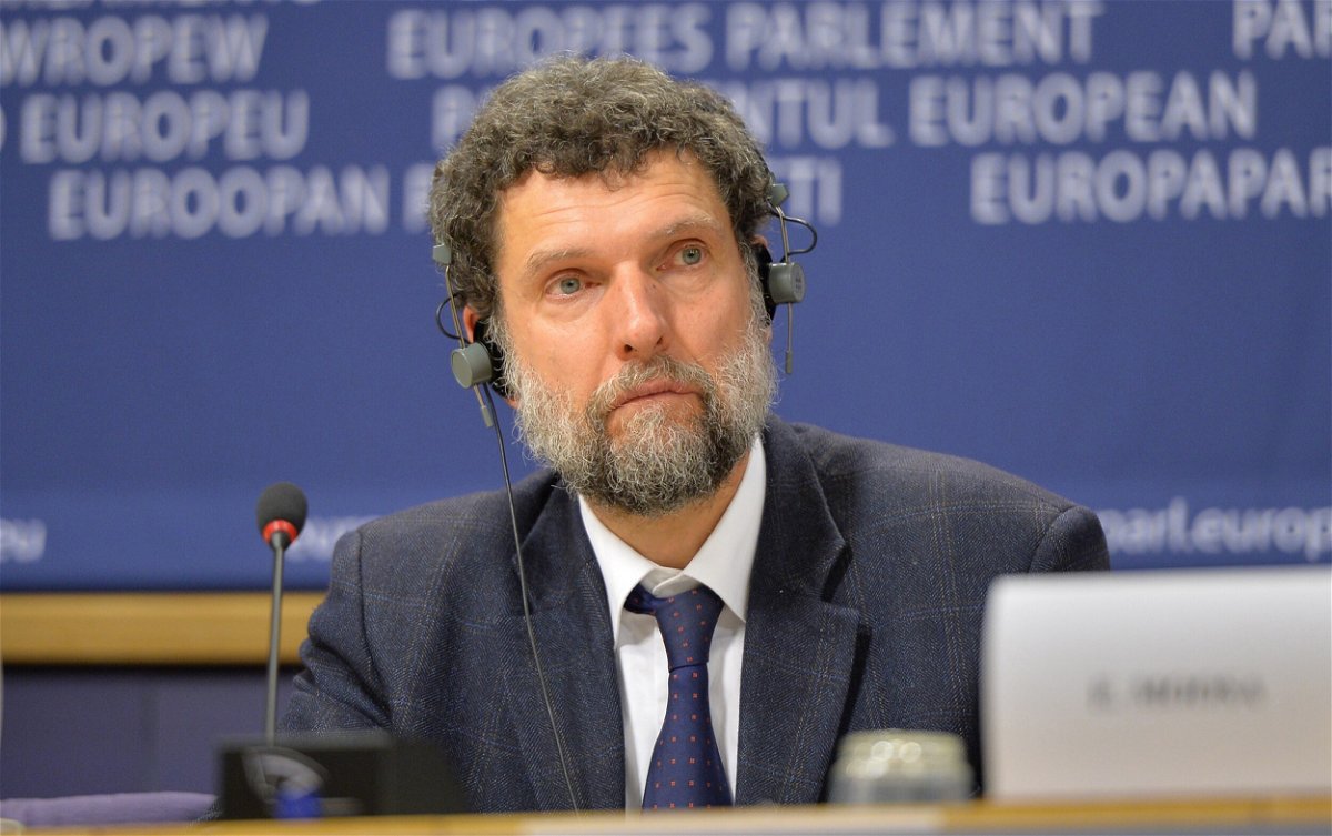 <i>Dursun Aydemir/Anadolu/Getty Images/FILE</i><br/>Turkish philanthropist Osman Kavala is seen at a news conference in Belgium in December 2014.
