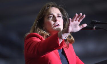 US Rep. Lisa McClain (R-MI) made a series of false claims in a short speech at a rally hosted by former President Donald Trump on April 2