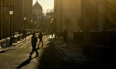 The exodus of Western companies from Russia could cost hundreds of thousands of jobs in Moscow alone. People here walk through central Moscow in January.