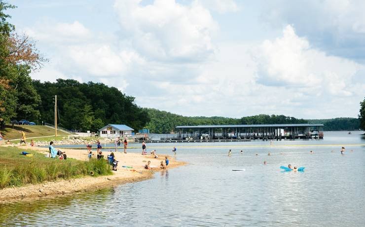 An undated photo of the swimming beach at Lake of the Ozarks State Park. Missouri State Parks plans to open the swimming area ahead of the Memorial Day weekend. 