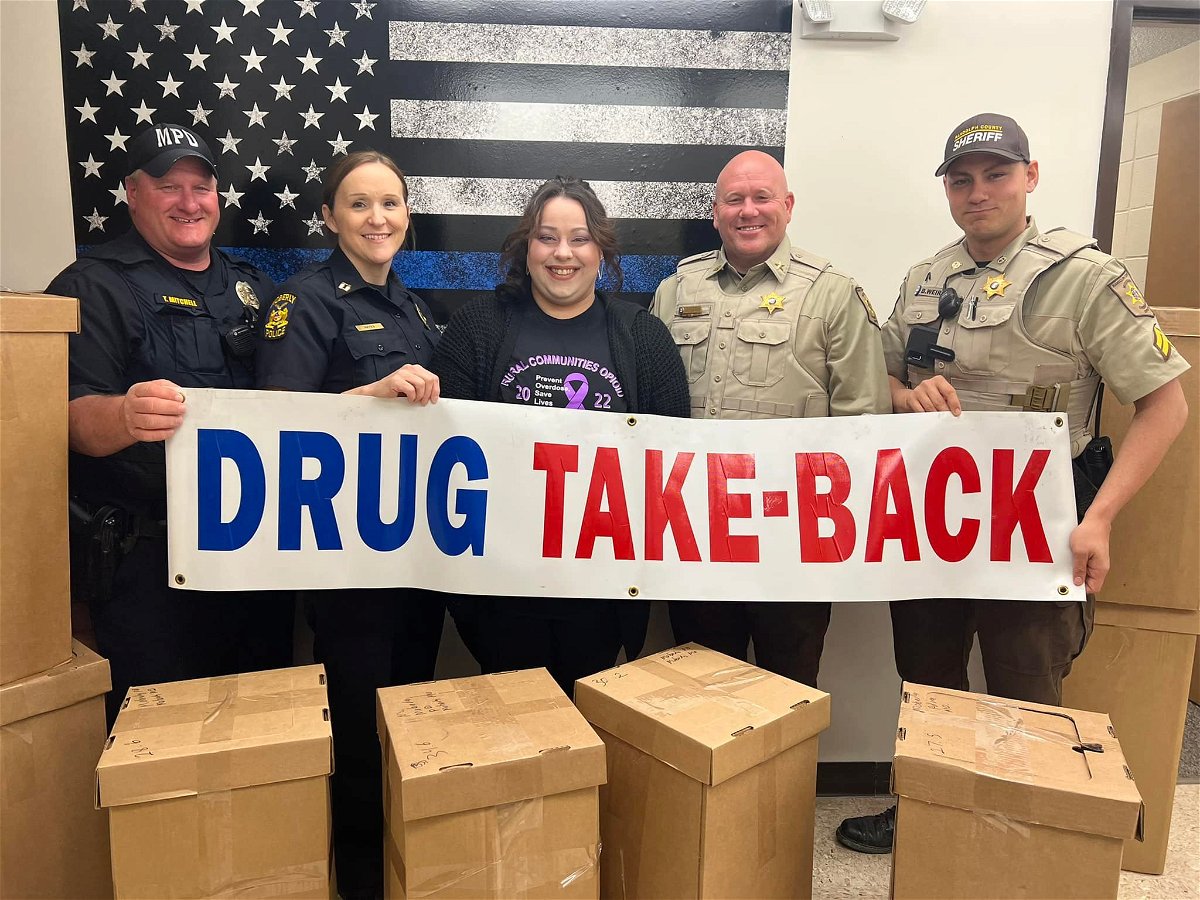 More than 263lbs of prescription medication was turned in to be destroyed. 