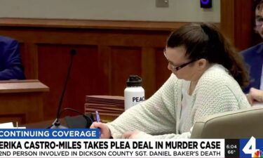 Erika Castro-Miles pleads guilty to second-degree murder for the ambush-style killing of Dickson County Police Sergeant Daniel Baker.