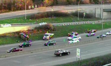 A man was seriously injured Friday evening after being thrown from an SUV that rolled into a ditch off Interstate 94 in Minneapolis.
