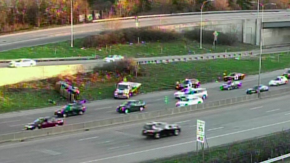 <i>WCCO</i><br/>A man was seriously injured Friday evening after being thrown from an SUV that rolled into a ditch off Interstate 94 in Minneapolis.