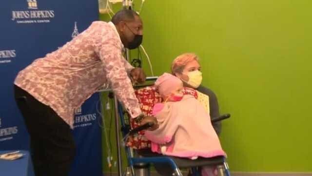 <i>WBAL</i><br/>The Johns Hopkins Children's Center is celebrating a big win thanks to Baltimore Ravens Hall of Famer Ray Lewis.