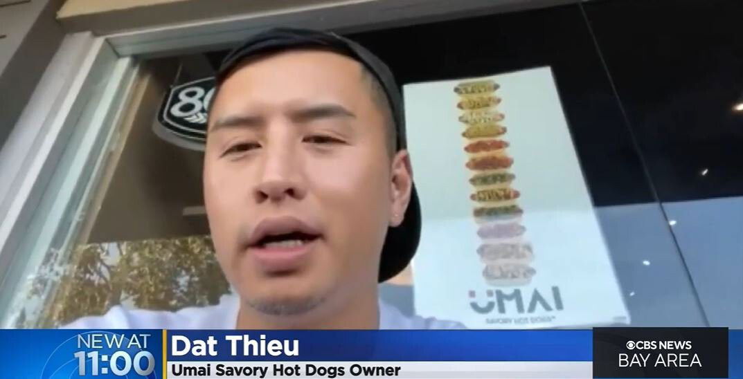 <i>KPIX</i><br/>Dat Thieu is the owner of Umai Savory Hot Dogs.