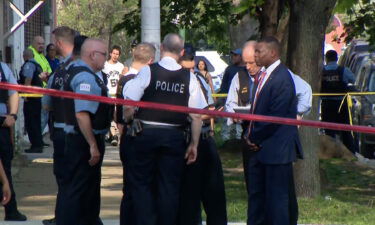 One person died and four others were hurt in a shooting on May 11 in Chicago after which first-responders were interrupted by a crowd when they tried to provide first aid to those injured