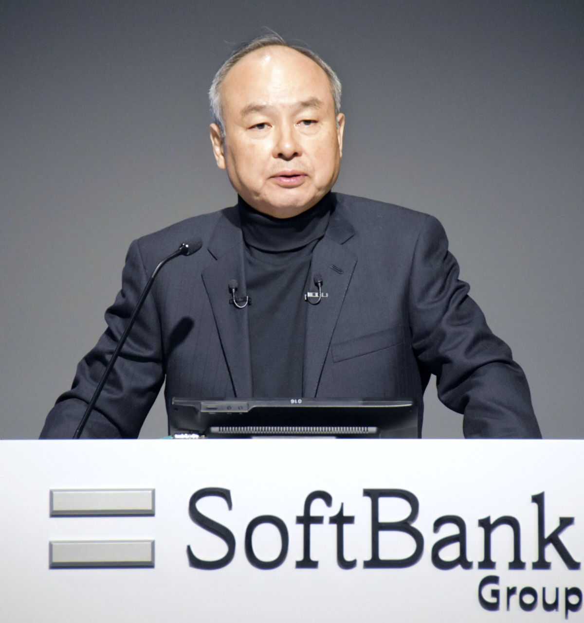 <i>Kyodo News/Getty Images</i><br/>SoftBank reports a record $27.5 billion loss on crashing tech stocks. Chairman and CEO Masayoshi Son is pictured in Tokyo on February 8.