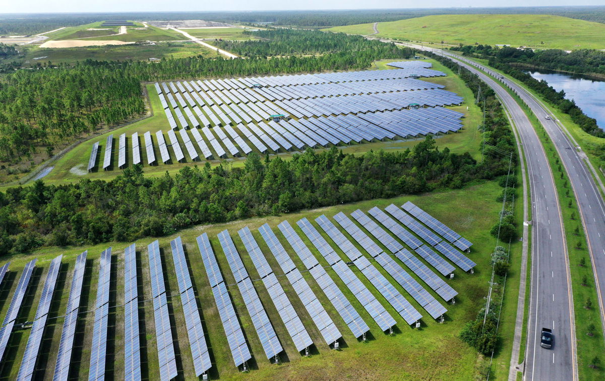 The 6 megawatt Stanton Solar Farm outside of Orlando