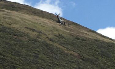 A plane carrying two people crashed into a hillside in the Marin Headlands near Slacker Hill on Friday