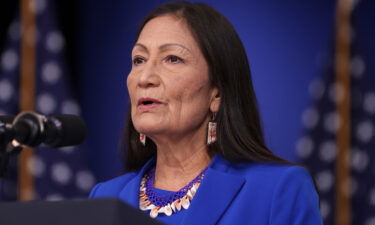 U.S. Interior Secretary Deb Haaland delivers remarks at the 2021 Tribal Nations Summit