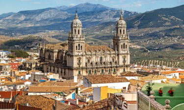 Aerial view of Jaen Cathedral in Jaen