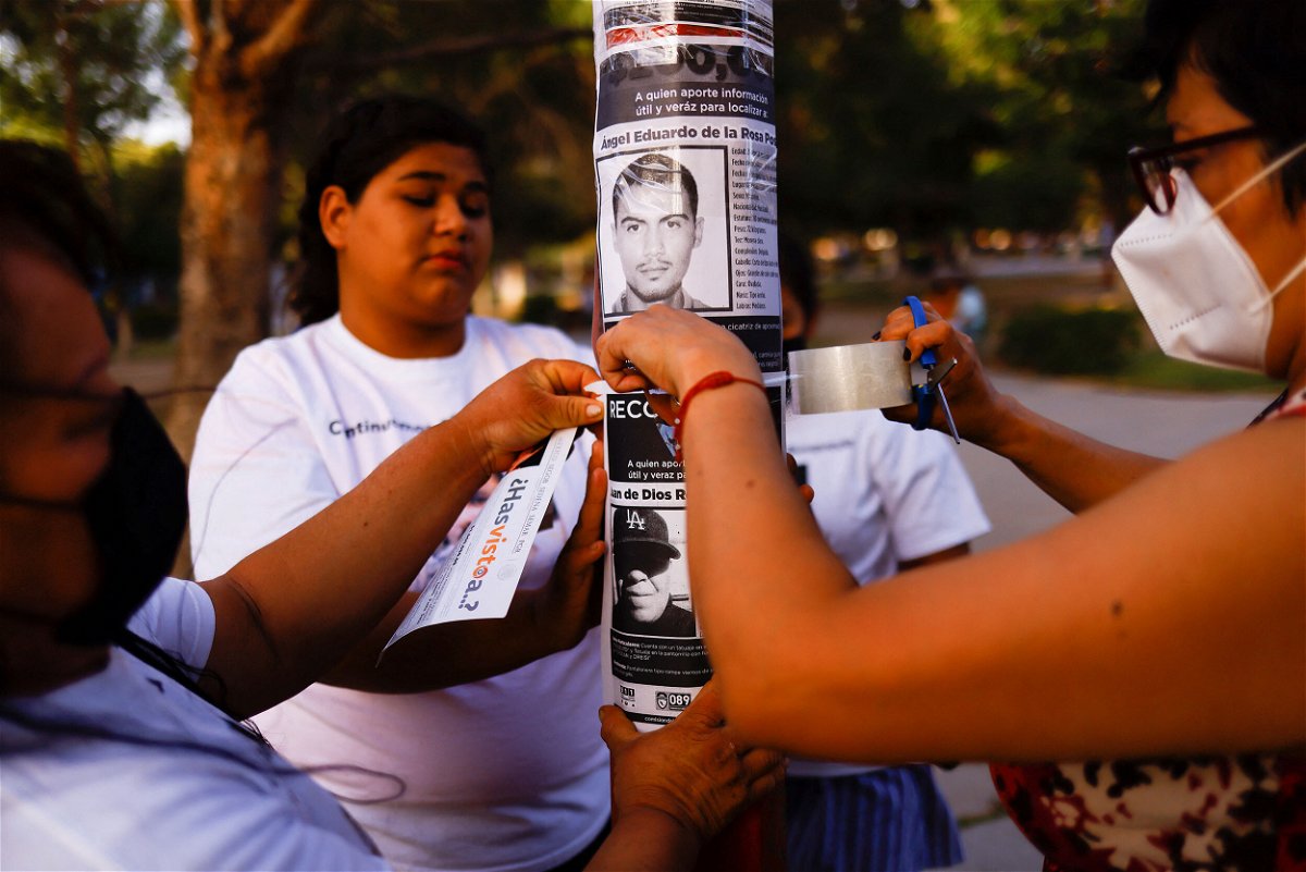<i>Jose Luis Gonzalez/Reuters</i><br/>Activists and mothers whose children have disappeared in Ciudad Juarez on May 8.