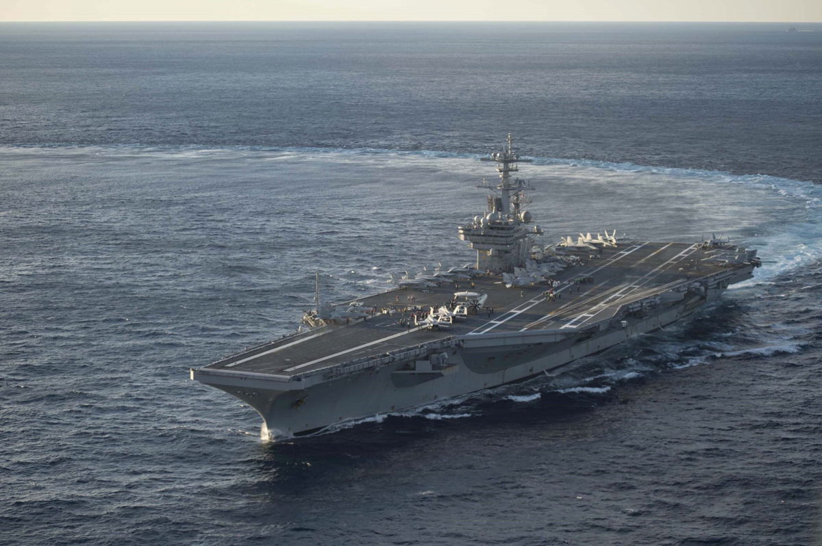 <i>USS George H.W. Bush/Anadolu Agency/Getty Images</i><br/>US aircraft carrier USS George Washington is seen during its mission in the eastern Mediterranean Sea on February 5