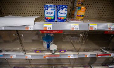 Shelves are pictured empty in Chelsea