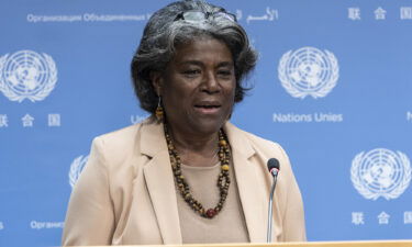 The US is set to provide more than $800M in new humanitarian assistance to Syria. US ambassador to the UN Linda Thomas-Greenfield briefs reporters on the Security Council program of work for the month on May 3.