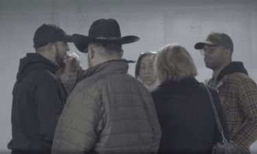 The Justice Department released videos on May 24 showing the leaders of the Oath Keepers and the Proud Boys meeting 24 hours prior to the January 6 attack. Seen here is a still from a video released in court.