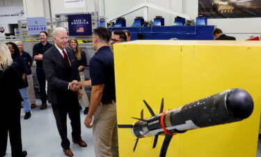 U.S. President Joe Biden tours a Lockheed Martin weapons factory in Troy