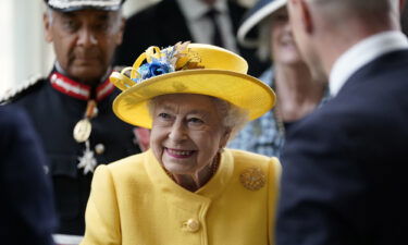 Queen Elizabeth II at Paddington station on May 17.