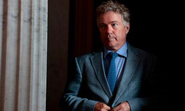 Sen. Rand Paul (R-KY) departs from the Senate Republicans' daily luncheon at the U.S. Capitol Building on May 5 in Washington