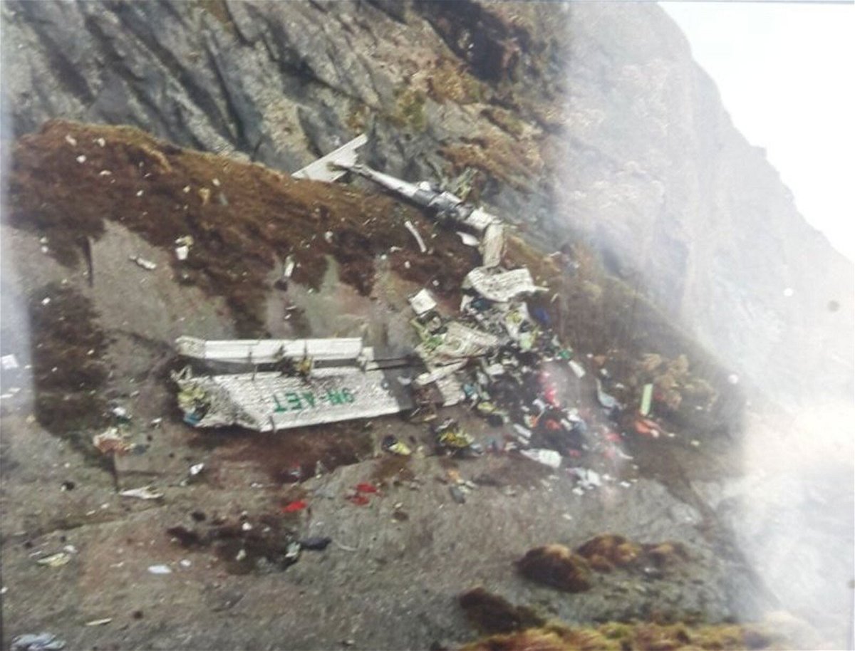 <i>Nepal Army Spokesperson/Twitter/NaSpokesperson</i><br/>Wreckage of the Tara Air flight that went missing on Sunday
